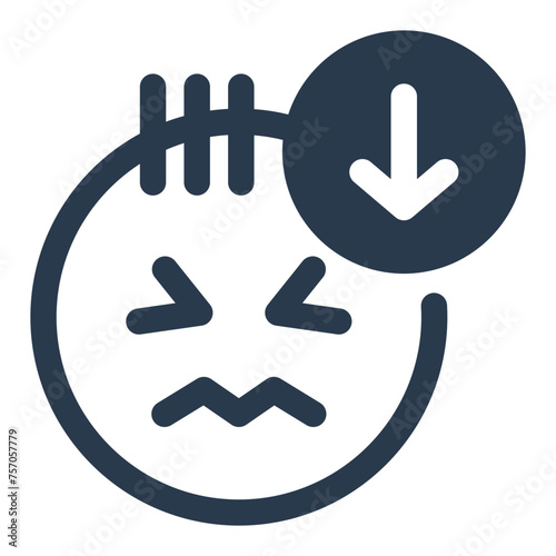 Nervousness and Anxiety Symptoms Vector Icon Illustration