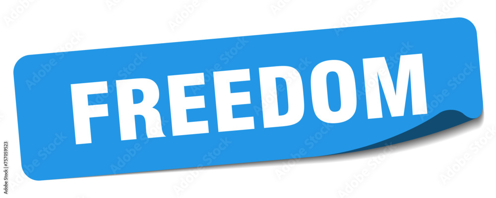 freedom sticker. freedom label