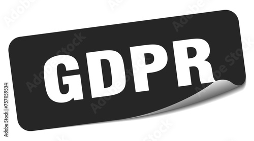 gdpr sticker. gdpr label