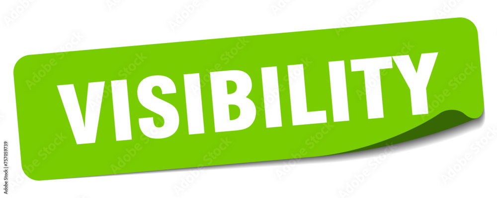 visibility sticker. visibility label visibility sticker. visibility label