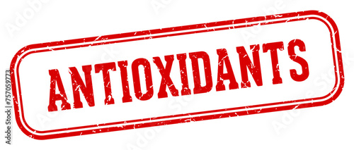 antioxidants stamp. antioxidants rectangular stamp on white background