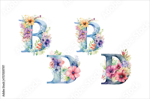 
A Watercolor Alphabet,  A Botanical Alphabet in Watercolor, Hand-painted Floral Letters, a Whimsical Watercolor Alphabet, and Elegant Floral Letters in Watercolor.
