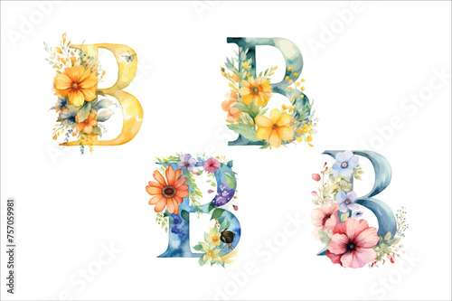 
A Watercolor Alphabet,  A Botanical Alphabet in Watercolor, Hand-painted Floral Letters, a Whimsical Watercolor Alphabet, and Elegant Floral Letters in Watercolor.
