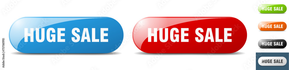 huge sale button. key. sign. push button set huge sale button. key. sign. push button set
