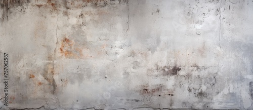 A detailed close up of a concrete wall covered in various stains  resembling a landscape painting. The texture is reminiscent of frozen soil  with hints of grass breaking through the darkness