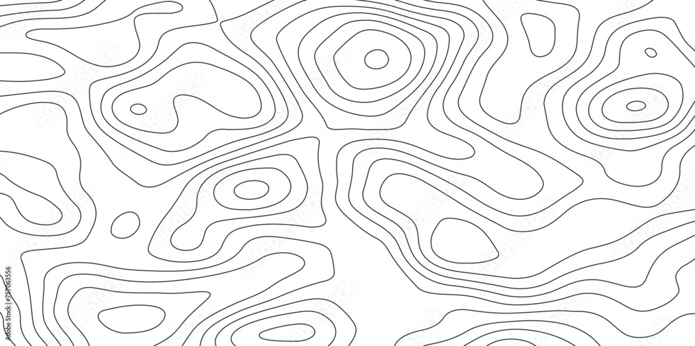 Fototapeta premium Abstract design with seamless pattern with lines topographic map. geographic mountain relief. retro topographic map. geographic contour map paper texture. terrain path isolated on a background.