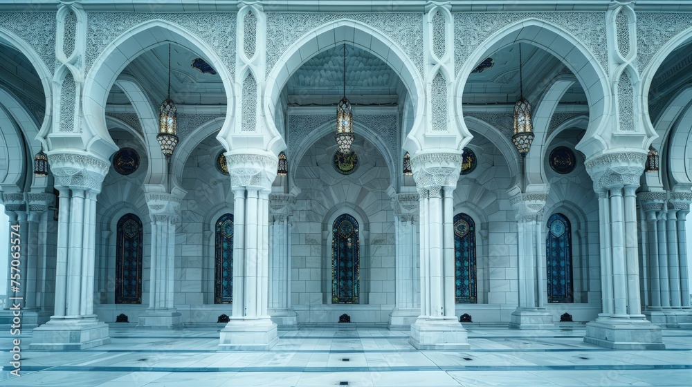 Majestic Pillars: Capturing the Splendor of Ramadan Mosque