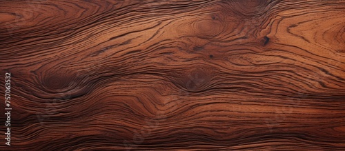 Close up of a hardwood piece of wood with a beautiful swirl pattern. The brown wood stain brings out the intricate details, perfect for flooring or a unique landscape feature at any event