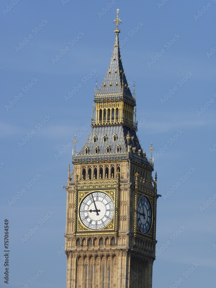 Big Ben est la tour horloge du palais de Westminster - obrazy, fototapety, plakaty 
