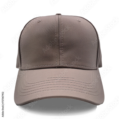 A baseball cap without logo hat brim color is raw on transparency background PNG 
