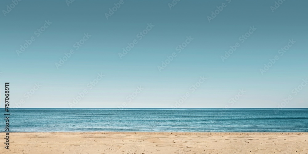 A beautiful blue ocean with a clear sky A beautiful blue ocean with a clear sky
