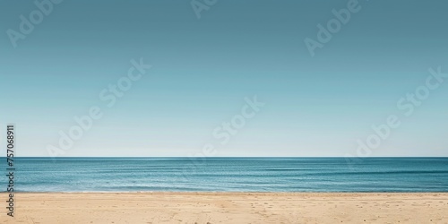 A beautiful blue ocean with a clear sky © xartproduction