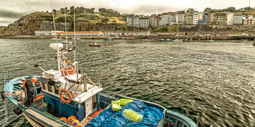 Cityview and Fishing Port, Malpica de Bergantiños, Costa da Morte, La Coruña, Galicia, Spain, Europe photo