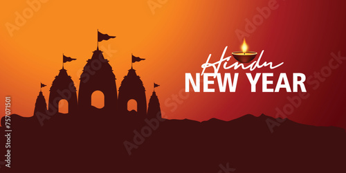 Hindu New Year, Hindu Day Poster Banner Design, Hindu New Year 2024 Date The Hindu New Year begins on 9th April 2024, the first day of Shukla paksha in the month of Chaitra.