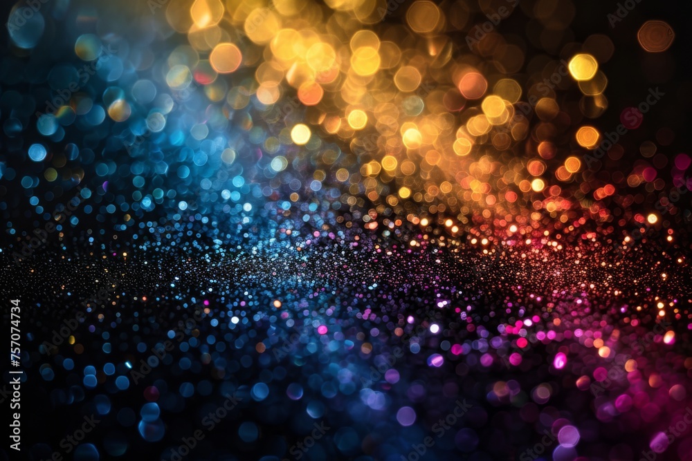 Fototapeta premium Happy Pride month! Abstract rainbow bokeh glitter lights background. for queers. Rainbow flag. Lesbian, gay, bisexual and transgender proud of sexual orientation or gender identity. 