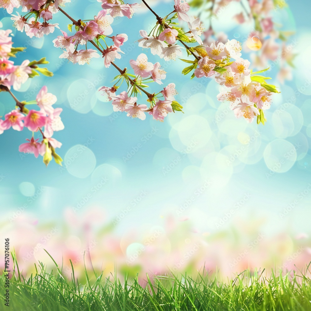 Soft spring background with empty copy space Generative Ai Soft spring background with empty copy space Generative Ai