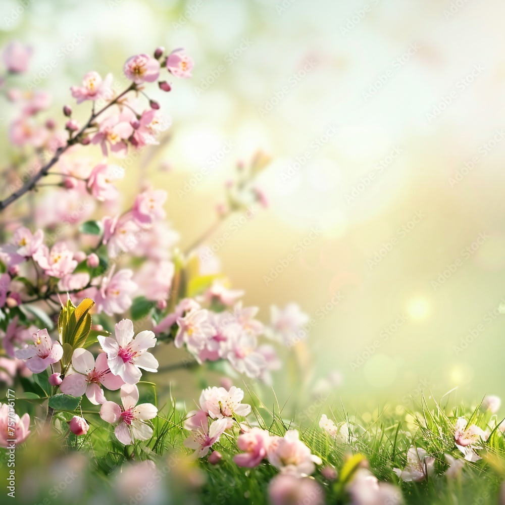Soft spring background with empty copy space Generative Ai Soft spring background with empty copy space Generative Ai