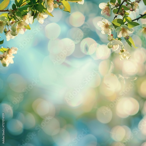 Soft spring background with empty copy space Generative Ai 