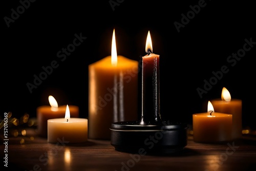 candles on a dark background