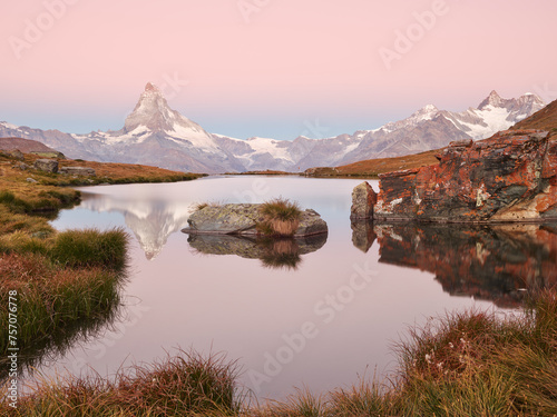 Stellisee, Matterhorn, Zermatt, Wallis, Schweiz