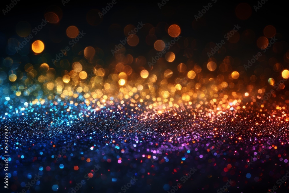 Happy Pride month! Abstract rainbow bokeh glitter lights background. for queers.  Rainbow flag. Lesbian, gay, bisexual and transgender proud of sexual orientation or gender identity.  - obrazy, fototapety, plakaty 