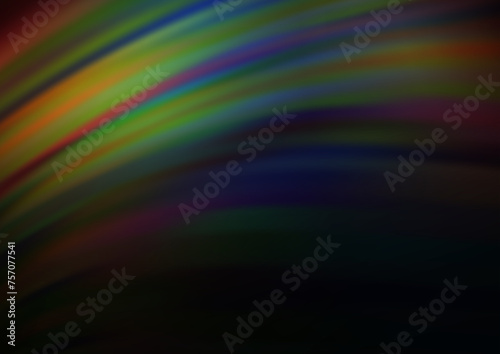 Dark Multicolor, Rainbow vector pattern with bubble shapes.