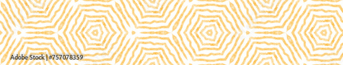 Geometric seamless pattern. Yellow symmetrical