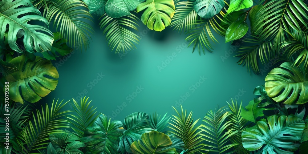 Tropical leaves background with space for text. Tropical leaves background with space for text.
