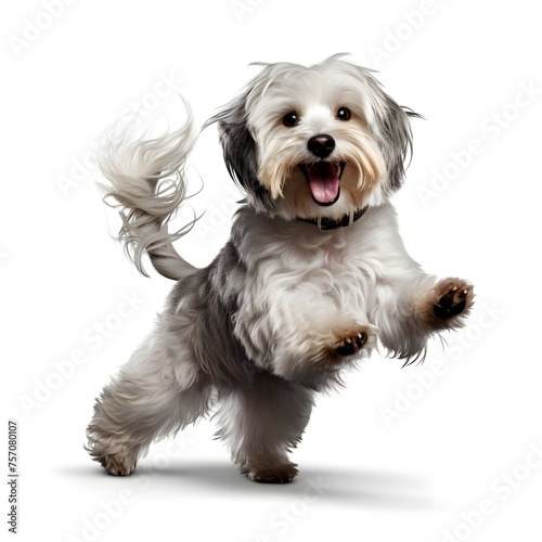 west highland white terrier on white background