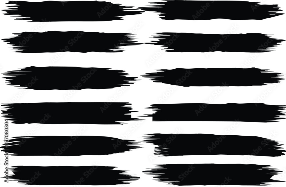 Brush lines set. Vector black paint brush spots. Grungy brushes collection. Brush stroke paint boxes element. Brush lines set. Vector black paint brush spots. Grungy brushes collection. Brush stroke paint boxes element.