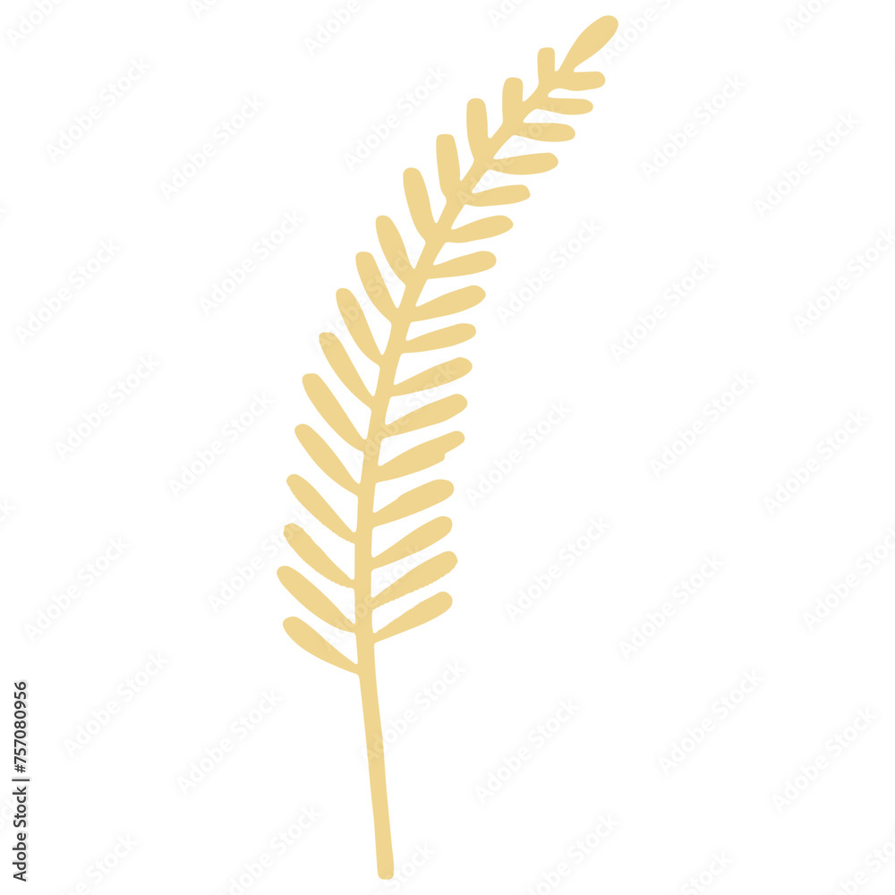 Golden leaf floral stem bunch tree vector decoration can change color. Golden leaf floral stem bunch tree vector decoration can change color.