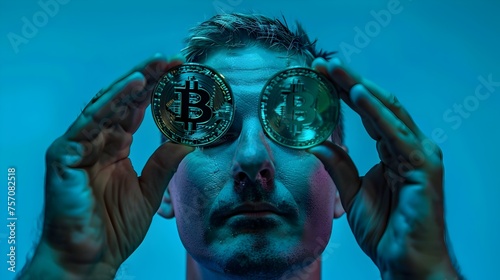 Revolutionary Digital Currency A Visual Masterpiece of Bitcoin photo