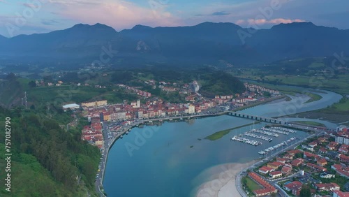 Aerial View Of Ribadesella, Asturias, Northern Spain photo