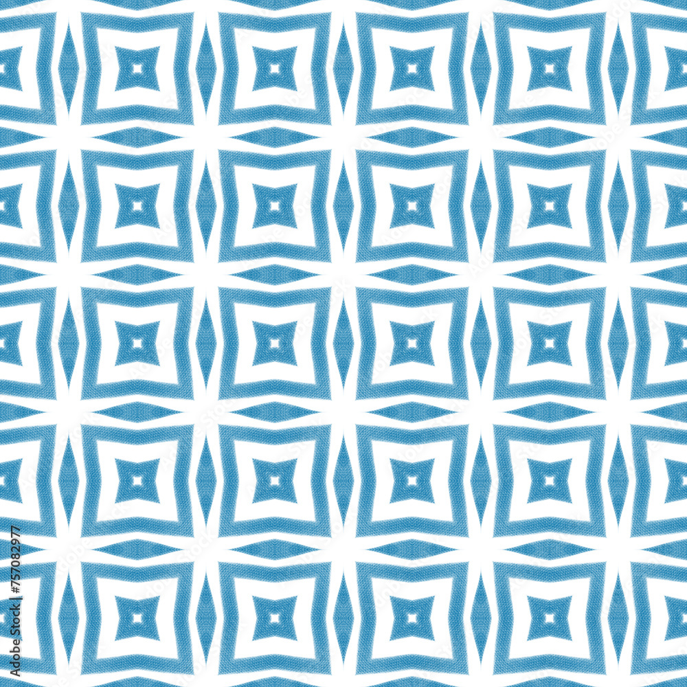Medallion seamless pattern. Blue symmetrical Medallion seamless pattern. Blue symmetrical