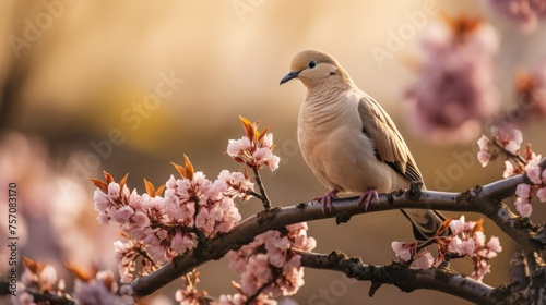 Tranquil dove symbolizing peace and harmony, serene concept of peace and reconciliation