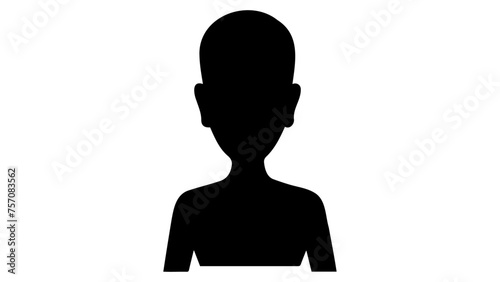 silhouette of a naked human, vector, illustration, black shape of a alien in vector