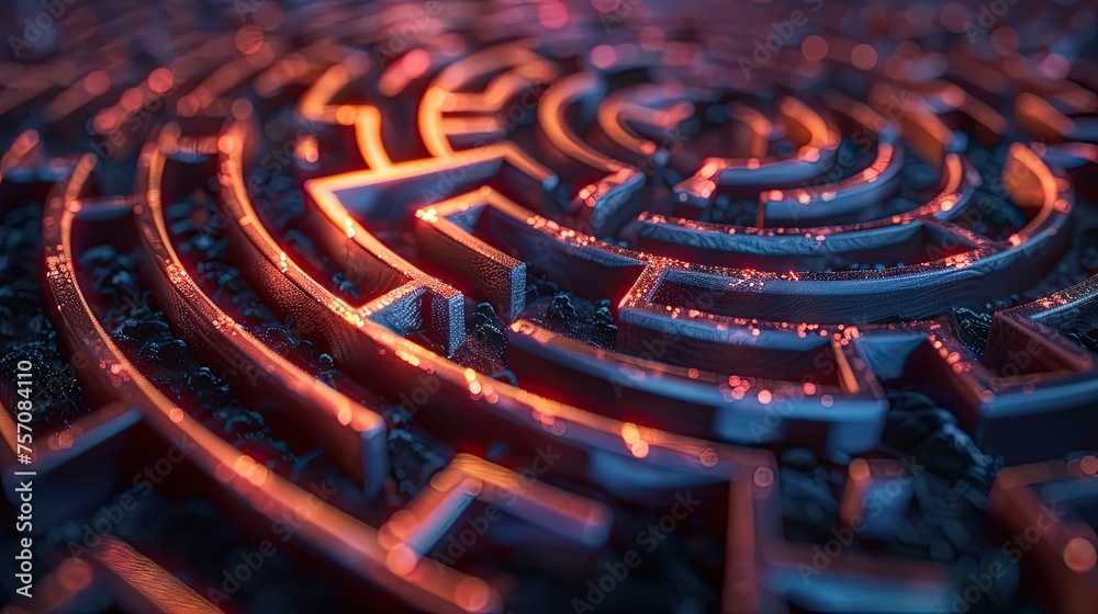 Enigmatic Labyrinth: A Glowing Journey Through the Complexity of the Mind Enigmatic Labyrinth: A Glowing Journey Through the Complexity of the Mind