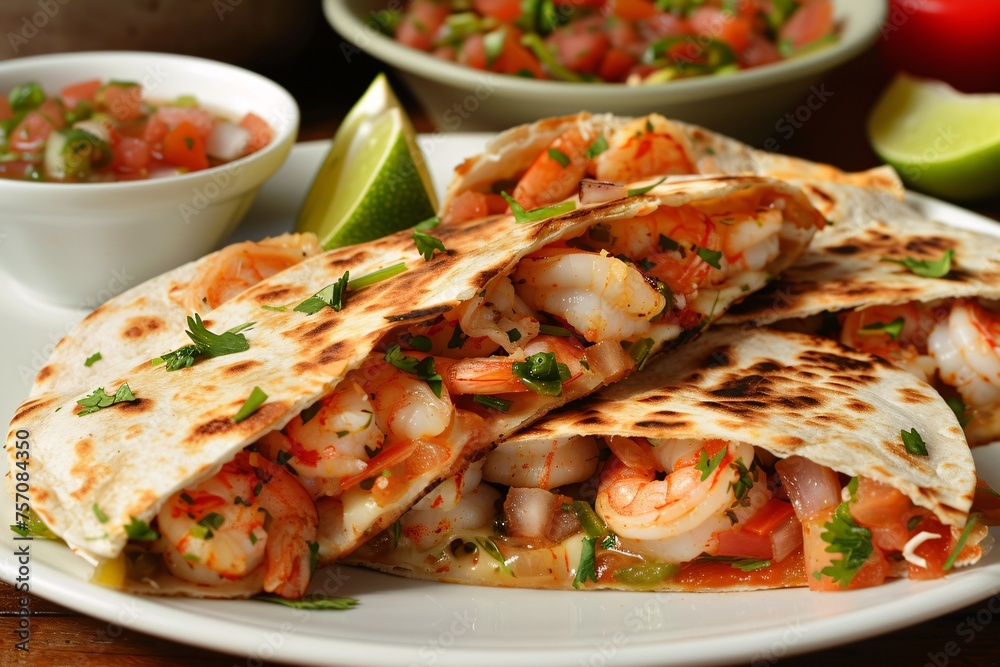 Shrimp Tacos with Fresh Lime and Spicy Salsa Generative AI Shrimp Tacos with Fresh Lime and Spicy Salsa Generative AI