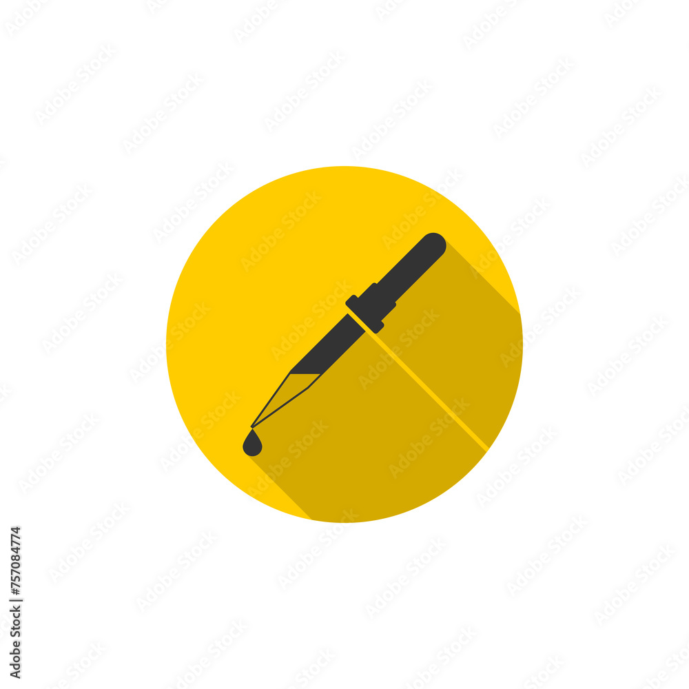 Medical pipette icon. Dropper icon isolated on transparent background Medical pipette icon. Dropper icon isolated on transparent background
