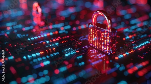 Cybersecurity measures and encryption standards to protect sensitive data photo
