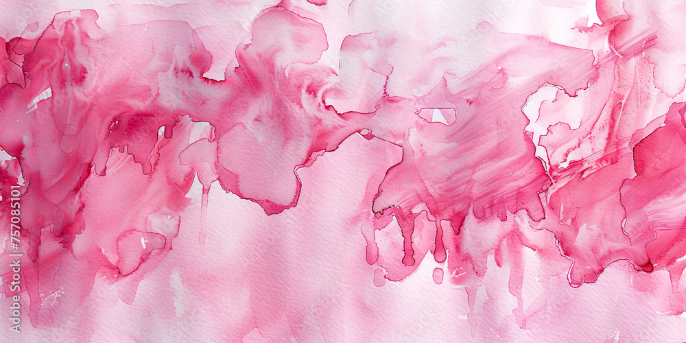  pink  watercolor background on white background, banner
