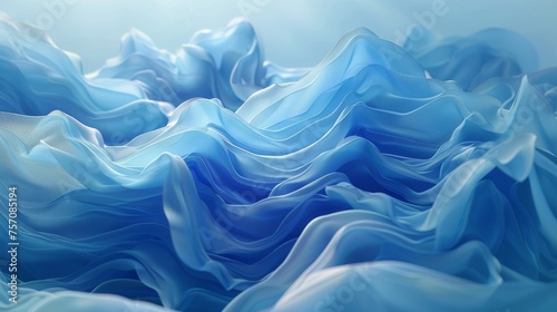  Flowing 3D fabric animation creating a calming effect © Media Srock