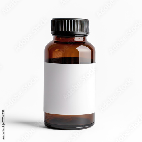 A vitamin bottle with blank label on transparency background PNG
