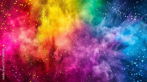 abstract color powder explosion background