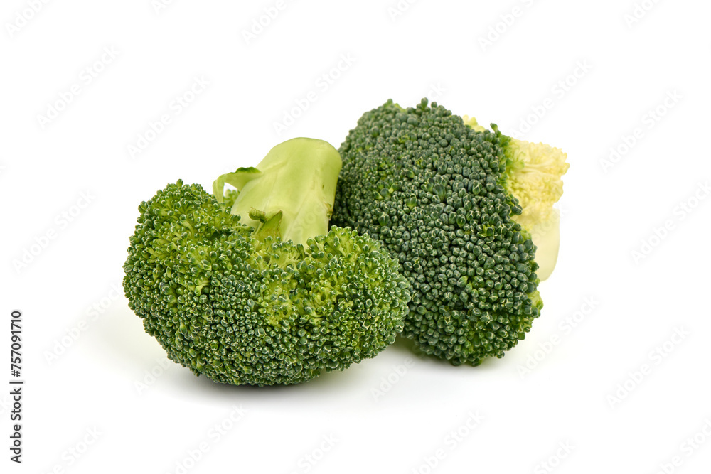 Fresh green broccoli, isolated on white background. High resolution image. Fresh green broccoli, isolated on white background. High resolution image.
