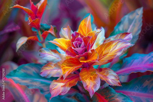 A technicolor obregonia bursting with vibrant hues photo