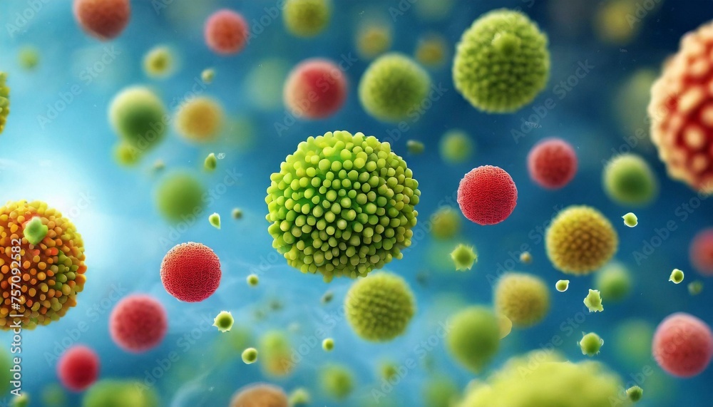 Visualization of Hay Fever and Pollen - Hay Fever Season - Spreading of Pollen in the Air by Nature - Allergies for Plants and Flowers Visualization of Hay Fever and Pollen - Hay Fever Season - Spreading of Pollen in the Air by Nature - Allergies for Plants and Flowers