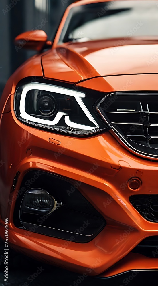 The close up Photo of sport car headlight. The close up Photo of sport car headlight.
