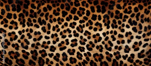 Obraz a close up of a leopard print on a piece of fabric . High quality