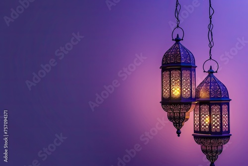 desktop wallpaper background with arabic light of ornament isolated on mauve background 
